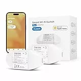 Meross Interrupteur Connecté WiFi, Interrupteur Intelligent Compatible avec Apple HomeKit, Alexa et Google Home, 10A DIY Commutateur avec Commande Vocale, Contrôle à Distance et Fonction du Temps
