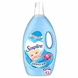 SOUPLINE - Adoucissant Dilué 3D Grand Air - Formule Active à Froid - 92 % d'Ingrédients d'Origine Naturelle - Bouteille de 2,85 L