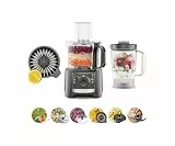 Kenwood MultiPro Compact FDP31.360GY, Robot Culinaire, Disque Pétrir et Trancher, Presse Agrumes, Blender 1.2L, 2 Vitesses + Pulse, Bol 2.1L, 800W, Gris