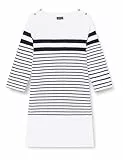 Armor Lux Rayée Robe décontractée, Blanc/Seal, M Femme