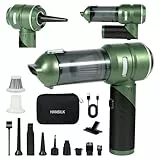HANSILK Aspirateur à Main sans Fil 25000PA Puissant Rechargeable pour Voiture Maison Bureau Canapé Cuisine Poils d’Animaux avec Fonction 4 en 1 Aspiration Soufflage Gonflage Extraction
