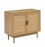 BAÏTA - Buffet Amana Effet chêne et cannage rotin 90cm