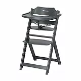 Bebeconfort Timba Chaise Haute Bébé, 6 Mois-99 Ans, Jusqu'à 110 kg, Chaise Haute Evolutive, Plateau Amovible, Assise/Repose-pieds Réglables, Harnais 3 points, Compatible avec Timba Baby, Warm Grey