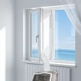 HOOMEE 500CM Tissu De Calfeutrage pour Fenêtres pour Climatiseur Mobile et Sèche-Linge - Fonctionne avec Toutes Les Unités de Climatisation Mobiles, Installation Facile
