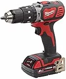 Milwaukee - Perceuse à percussion compacte 18 V Li-Ion 2.0 Ah 50 Nm 2 vitesses avec coffret - M18 BPD-202C