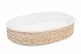 CHILDHOME, Panier à langer bébé jonc de mer, Matelas à langer, Table à langer, Housse 100% Coton incluse, Tissus certifiés Oekotex, Bohème, 0-12 mois, Confortable, Lavable