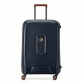 DELSEY PARIS - MONCEY - Valise Moyenne Rigide Matière Recyclée et Recyclable - 69x47x28 cm - 73 litres - M - Bleu Encre
