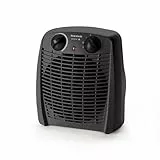 Taurus – Radiateur soufflant New Gobi,2000W,2 niveaux de chaleur,Fonction ventilateur,Thermostat réglable,Protection thermique,Voyant lumineux,Poignée de transport,Noir