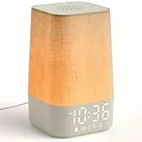 LIORQUE Réveil Lumineux Simulateur d'Aube, Reveil Simulateur d'Aube sur Lampe de Chevet LED, Lampe de Reveil avec 30 Sons pour Dormir, 13 Niveaux de Luminosité- Adaptateur Inclus