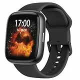 Montre Connectée Femme Homme, 1,83' Smartwatch Intégré Alexa avec Appel Bluetooth, IP68 Étanche, 100+ Sports, Fréquence Cardiaque, SpO2, Pression, Sommeil, Fitness Tracker pour Android iOS Noir