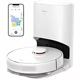 dreame D10 Plus Robot Aspirateur Laveur avec vidange Automatique poussière, Navigation LiDAR Détection Obstacles, Aspiration 4000Pa Tapis et Poils d'animaux, Batterie 170 Min, WiFi/APP/Alexa