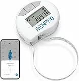 RENPHO Mètre Ruban Rétractable et Connecté avec Application Bluetooth pour Mesure du Corps, Perte de Poids, Gain de Muscle, Remise en Forme et Musculation Pouces et Centimètres