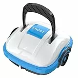 WYBOT Robot Piscine sans Fil pour Piscine Hors Sol Jusqu'à 50m², Double Motorisation Aspirateur Robot Piscine 50 Minutes d'Aspiration Puissante Robot | Stationnement Automatique Blanc