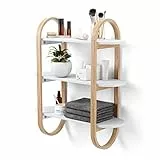 Umbra Bellwood Étagère murale à 3 niveaux, Blanc / Naturel