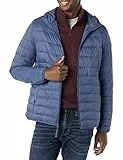 Amazon Essentials Doudoune à Capuche Légère, Paquetable et Résistante à L’Eau Homme, Indigo, M