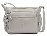 Kipling GABBIE Sac à bandoulière de taille moyenne, Grey Gris (Gris)