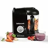 Béaba - Babycook Solo - Cuiseur Mixeur 4 en 1 : Préparateur d'Aliments, Mixeur et Cuiseur - Cuisson Vapeur Douce - Rapide - Diversification Alimentaire - Fabriqué en France - Noir - UK Plug