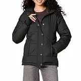 Amazon Essentials Doudoune à Capuche Matelassée Épaisse à Manches Longues (Disponible en Grande Taille) Femme, Noir, 3XL Grande taille