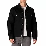 Amazon Essentials Veste en Denim Coupe Classique à Faible Élasticité Homme, Noir, XXL