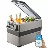 VEVOR Réfrigérateur Portable à Compression 45 L,Réfrigérateur de Voiture 693 x 345 x 456 mm,Mini Frigo Glacière Électrique 60W Réfrigération Rapide Conduite Sécurisée pour Maison/Voiture/Camping