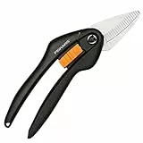 Fiskars Coupe-tout, Longueur: 20,8 cm, Lames en Acier, Noir/Orange, SingleStep, SP28, 1000571