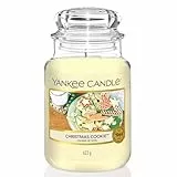 Yankee Candle bougie parfumée Cookie de Noël | Format jarre | Bougie longue durée jusqu’à 150 heures de combustion | Cadeau parfait pour femme