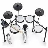 Alesis Nitro Max Kit Batterie Électronique avec Pads en Maille Silencieuse, Caisse Claire 10' Dual Zone, Bluetooth, 440plus Sons Authentiques, Drumeo, USB MIDI, Pédale de Kick