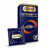 Durex Intensity – 10 Préservatifs Homme Sans Latex Dernière Génération Ultra Fins Ultra Lubrifiés – Plus de Chaleur Corporelle Partagée – Taille Standard