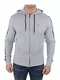 Tommy Hilfiger Sweat À Capuche Homme Fermeture Éclair Zip, Gris (Grey Heather), M
