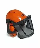 Oregon Waipoua Casque de Sécurité pour Tronçonneuse avec Cache-oreilles de Protection et Visière en Maille, Casque de Protection Confortable Résistant aux Chocs (562413)