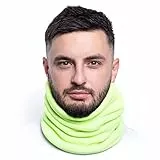 ...KARL LOVEN Tour de Cou Homme Femme Unisex Polaire Cache-Cou col Nez Hiver masque écharpe Tube Chaud épais ski cyclisme vélo moto Sport Bonnet Snow Bandeau Coupe-Vent élastique (Jaune)