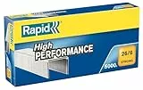 Rapid - Agrafes 26/6 Solides, Capacité 30 Feuilles, Acier Galvanisé, Boîte de 5000 Agrafes, SuperStrong Agrafes, 24862000
