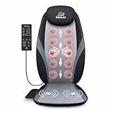 Snailax Siège Massant Shiatsu Massage du Dos Chauffant Fauteuil Relaxation Pétrissage Roulement pour Domicile Bureau Sl-256-Fr