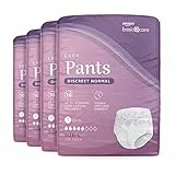 Amazon Basic Care Femme Sous vêtement Discreet Normale Grand, Sans parfum, Blanc, 28 Pièces (4 lot de 7)