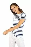 Armor Lux Femme Morgat T shirt, Multicolore (Blanc/Etoile Dw5), S EU