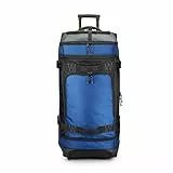Amazon Basics Sac de Voyage à Roulettes Grand (89 cm, 137 litres),Léger et Durable en Tissu Indéchirable,Grande Capacité avec Manche Télescopique, Idéal pour les Voyages,le Travail et les Loisirs,Bleu