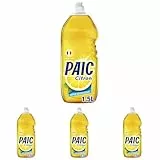 PAIC - Liquide Vaisselle Paic Citron Super Dégraissant - Nettoie - Dégraisse - Élimine les mauvaises odeurs - 1.5L (Lot de 4)