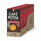 Café Royal Doppio Espresso Lot de 100 capsules pour machine à café Nespresso – Intensité 11/10 – Capsules de café en aluminium certifiées UTZ