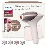 Philips Lumea Série 9900, épilateur à lumière pulsée, technologie SenseIQ et SkinAI, 4 embouts pour le corps, le visage, le maillot et les aisselles, utilisation avec et sans fil (modèle BRI951/00)