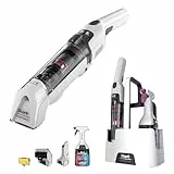 Shark StainForce HX100UKT Nettoyeur de taches sans fil, léger et portable, éliminateur de taches, d'odeurs pour tapis, tissus d'ameublement, voitures, avec panier de rangement, accessoires et solution
