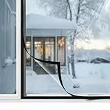BKSAI Film Isolant Fenêtre Anti Froid, Film Isolant Thermique Transparent Fenetre Film Matériau EVA Amélioré Épais, Réutilisable, Résistant à Déchirure 150x170cm Films Isolation Froid pour Fenêtres
