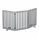 Relaxdays Barrière de sécurité, Pliable, Non Fixe, 70 cm de Haut, HxL : 70 x 154 cm, avec Pieds, pour Chiens, Grise