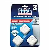 Finish Pastilles nettoyantes pour lave-vaisselle, 53 g, 3 comprimés, jusqu'à 3 mois de nettoyage