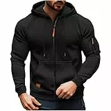 Générique Sweats à Capuche Homme Zippé Hiver Pull Veste de Sport Grandes Tailles Travail Hoodie Mode Baggy Streetwear Confortable Gilets et Sweats de Serrage