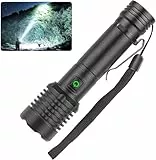 Chasinglee - Torche LED Rechargeable 90000 Lumens, Lampe Tactique Puissante, Haute Luminosité, Recharge USB-C (Camping, Randonnée, Urgence)