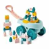 Ecoiffier Jouets 7925 - Chariot 40 pièces - Jeu de Construction pour Enfants - Jeu de Briques - Dès 18 Mois - Fabriqué en France