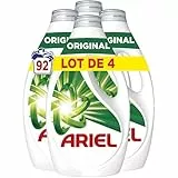 Ariel Lessive Liquide, 92 Lavages (4 x 23 Lavages), Original, Action détachante en 1 seul lavage, fabriqué en France