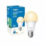 Tapo Ampoule Connectée WiFi, Ampoule LED E27 Blanc Chaud 2700K, Dimmable 8.7W 806Lm, Compatible avec Alexa et Google Home, Commande Vocale, Economie d'énergie, L510E