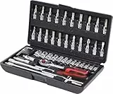 'KS Tools Chrome + 1/4 Jeu de douilles, 48 Pièces, 1 pièce, 918.0648