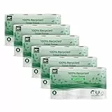 by Amazon Papier Toilette, 3 Épaisseurs 100 % Recyclé, Doux et Résistant, 48 Rouleaux (6 Paquets de 8), 200 Feuilles par Rouleau, Certifié FSC